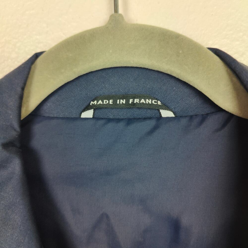 Vintage‎ 1960s Akylon Paris Trench Coat Womens 40 US 8 Navy Blue Jacket French - Picture 7 of 11